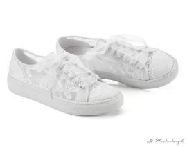 Bruidssneakers | G.Westerleigh ~ Nadine - maat 9 (42) - kleur Ivory