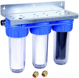Honeywell regenwaterfilter - waterfilter trio triplex - regenwater filter filtratie - met actieve kool - actief koolstof