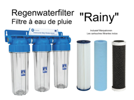 Filtre à eau de pluie antibactérien 3 étapes "RAINY"   Prêt a l'emploi !