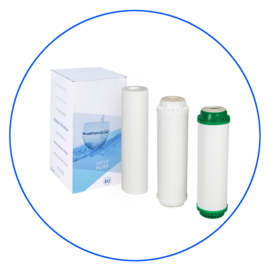 Kit de remplacement pour système de filtration d'eau du robinet en 3 étapes FP3-K1-CRT