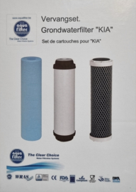 Filterset , 3 vervangfilters voor Aquafilter - grondwaterfilter "Kia" 3 staps - putwaterfilter