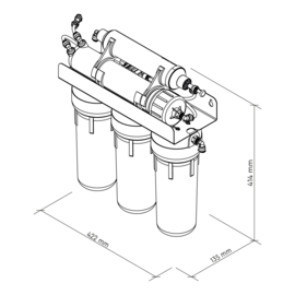 Ecosoft STD MO550MECOSTD  Osmoseur à 5 niveaux avec minéralisation et reservoir