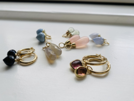 Gouden Creolen met Opalen (14krt)