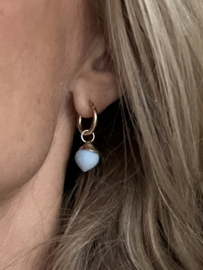 Gouden Creolen met Opalen (14krt)