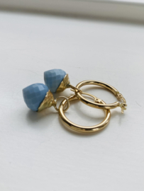 Gouden Creolen met Opalen (14krt)