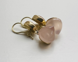 14krt oorbellen met Chalcedoon