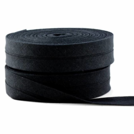 Biaisband zwart 20mm prijs per halve meter