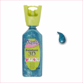 Diam's 3D verf dekkend glitter aquamarijn 37 ml