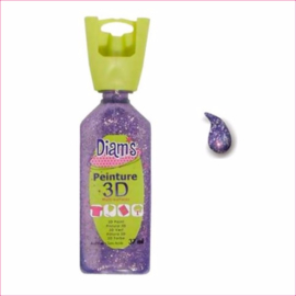 Diam's 3D verf dekkend glitter mauve 37 ml