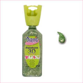 Diam's 3D verf dekkend glitter citroen groen 37 ml