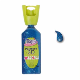 Diam's 3D verf dekkend glitter nacht blauw 37 ml