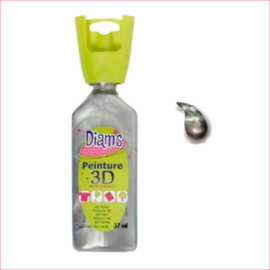 Diam's 3D verf parelmoer zilver 37 ml