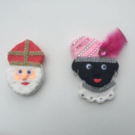 Foam Clay Sinterklaas en Zwarte Piet knutselpakket (meisje)