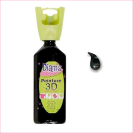 Diam's 3D verf glanzend zwart 37 ml