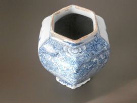 165; Zeskantige middelgrote vaas, 18e eeuw