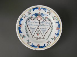 319; Spreukenbord, ca 1780-1820
