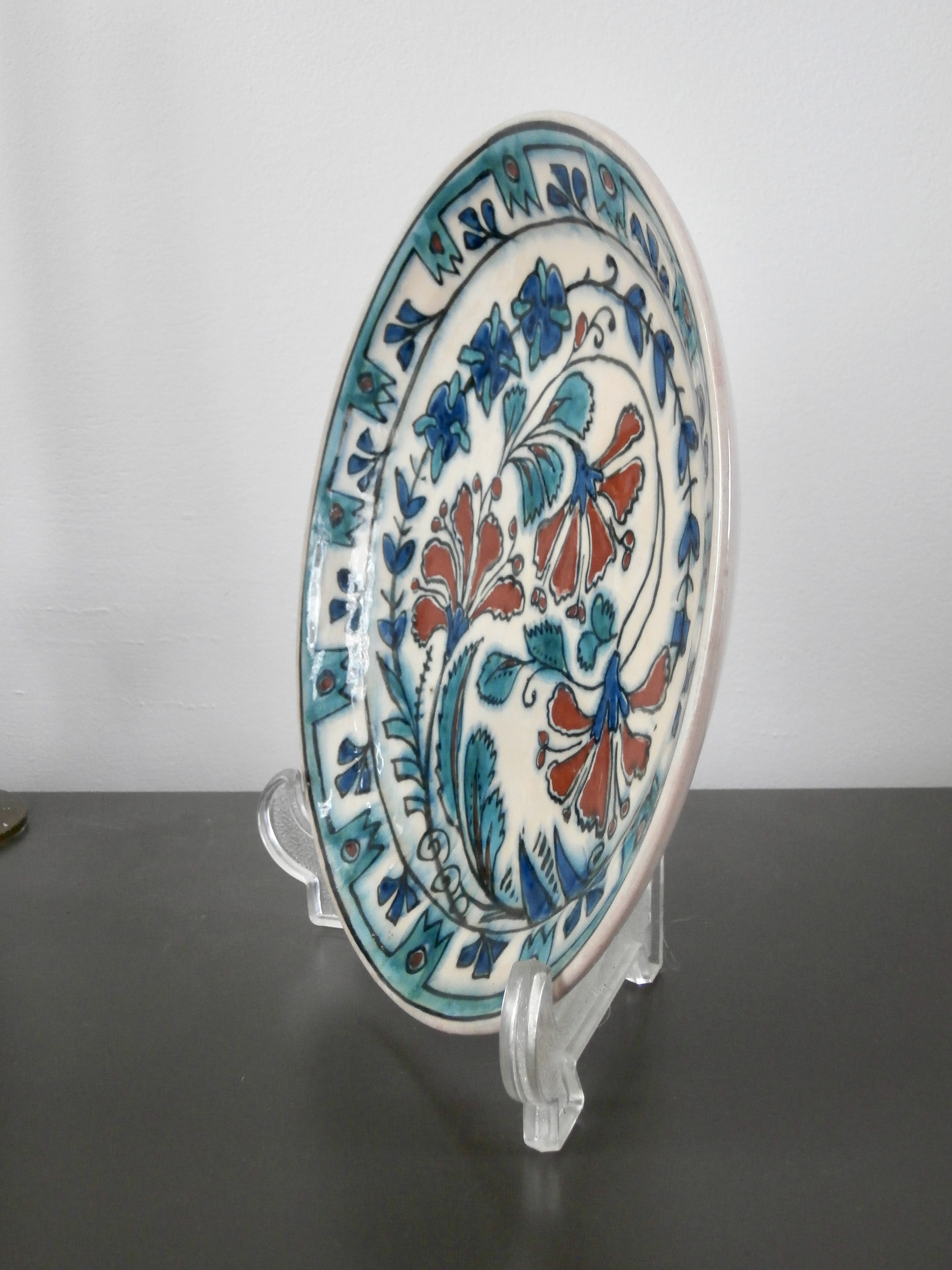 Bord Iznik-stijl, Nieuw Delfts, DPF