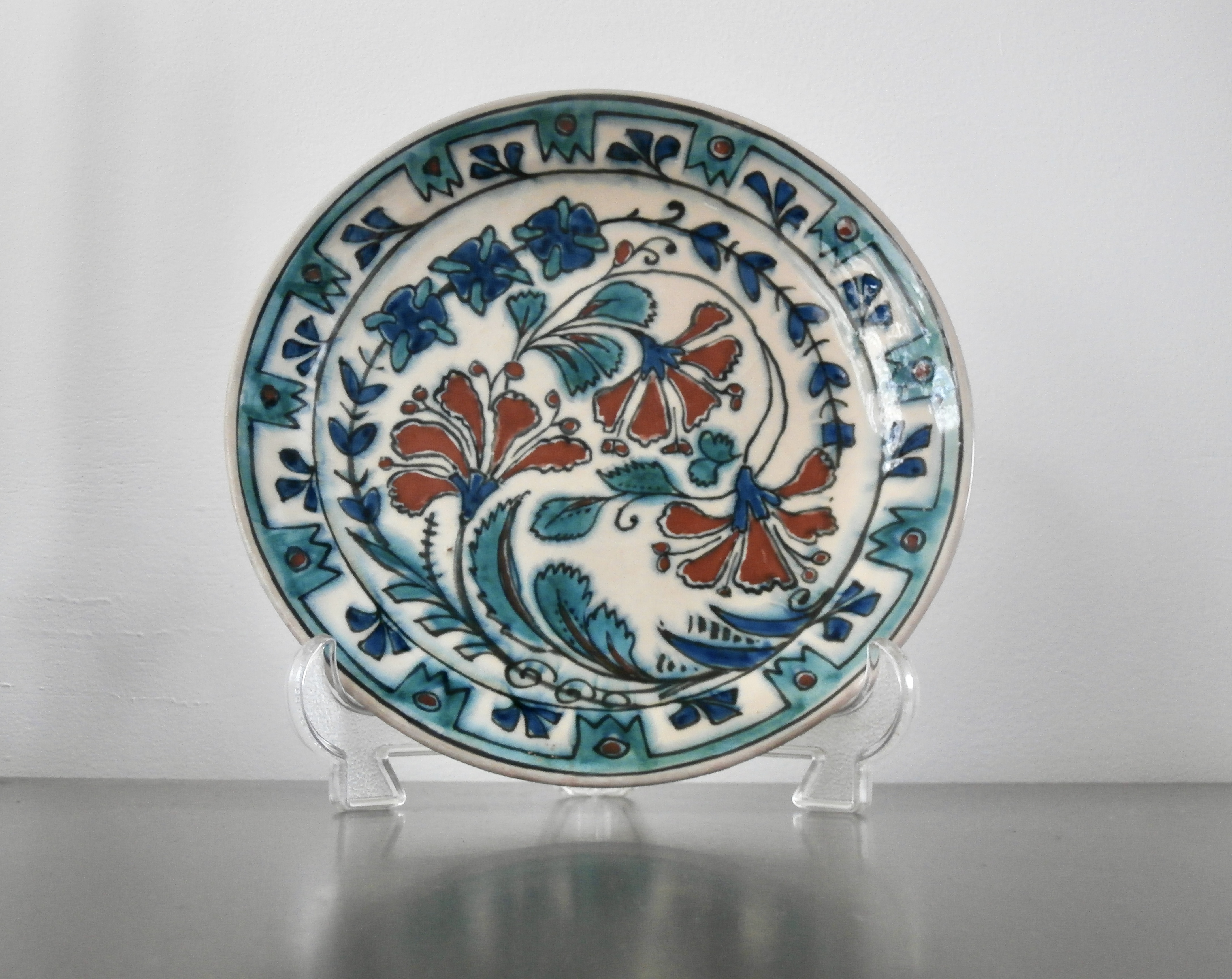 Bord Iznik-stijl, Nieuw Delfts, DPF