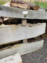 Gedisseld eiken wringhek 6 mtr.
