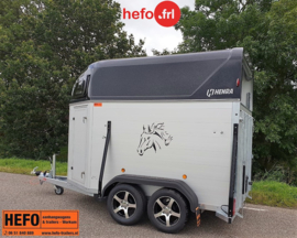 Henra PTNXL20.17 - 2 paards XL aluminium trailer Black Edition