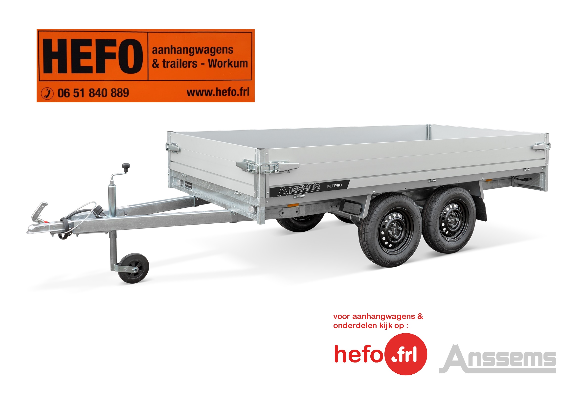 PLT2 - PRO tandemas ongeremd 3.05 x 1.50 mtr.