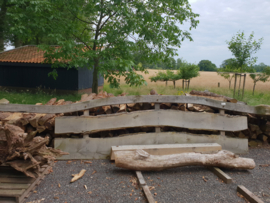 Gedisseld eiken wringhek 6 mtr.