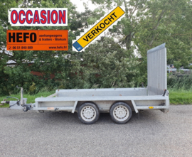 Henra - 2700 kg. geremde MACHINE-TRANSPORTER 3.00 x 1.50 / klep 1.50 mtr.