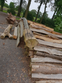 Gedisseld eiken wringhek 6 mtr.
