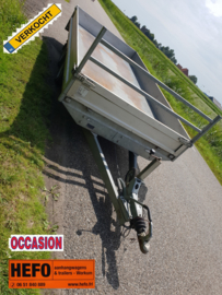 Jonge, nette, SARIS C 2000 kg  (oprij-) plateauwagen met rijplaten 4.10 x 1.85 mtr.