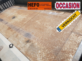 Verkocht, Henra hoogwerker-transporter, 3500 kg/ 3 asser 4.00 x 1.80 mtr.
