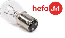 GLOEILAMP 12 V - dubbel contact:  remlicht/achterlicht 21W/5W