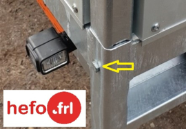 klemplaatje met bout voor hoekrong/ hoekpaal Hulco en Anssems