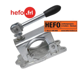 WW neuswiel / steunpoot klem Ø 48 mm. 4 gaats, flex. spindel