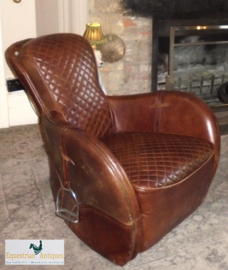 Bruin lederen Saddle chair / zadelstoelen - NIEUW uit voorraad