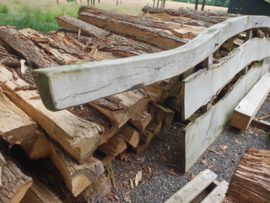 Gedisseld eiken wringhek 6 mtr.