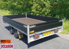 Henra - 2700 kg. geremde PLATEAUWAGEN 3.51 x 1.85 mtr. DIRECT INZETBAAR