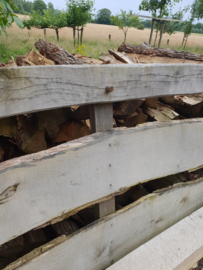 Gedisseld eiken wringhek 6 mtr.