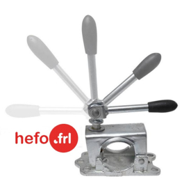 WW neuswiel / steunpoot klem Ø 48 mm. 4 gaats, flex. spindel