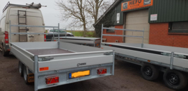 Henra PL 3500 kg. plateauwagen 3.51 x 1.85 mtr. aan Bouwbedrijf Zeilstra uit Gaastmeer