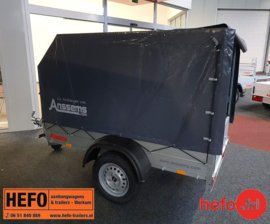 Nette aanhanger - Anssems GT-O 750 kg. 2.01 x 1.01 mtr. en NIEUWE  huif 1.20 hoog