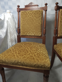 Set, van 2, eiken Edwardian dames stoeltjes 1900-1910