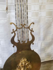 Antieke Franse Comtoise klok met harpslinger 1840/1880