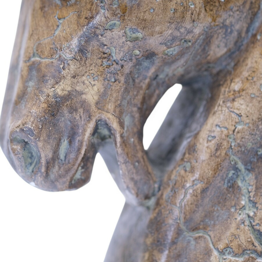 Sculptuur van een paardenhoofd (zgn. schaakstuk)