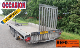 Verkocht, Henra hoogwerker-transporter, 3500 kg/ 3 asser 4.00 x 1.80 mtr.
