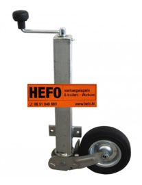 WW Neuswiel / steunwiel autom. opklapbaar 60 mm. 2 gaats