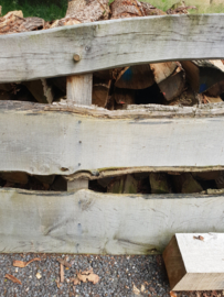 Gedisseld eiken wringhek 6 mtr.