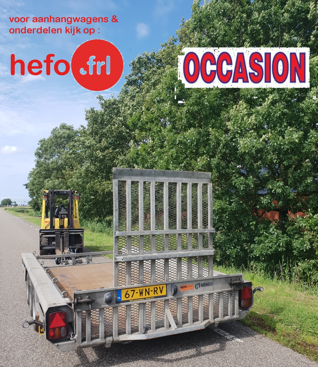 Strakke, Henra hoogwerker-transporter, 3500 kg/ 3 asser 4.00 x 1.80 mtr.