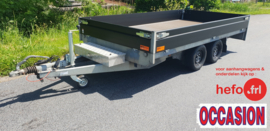 Henra - 2700 kg. geremde PLATEAUWAGEN 3.51 x 1.85 mtr. DIRECT INZETBAAR