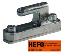 HENRA scharnierpen met tegenplaat en inbusbouten, verzinkt