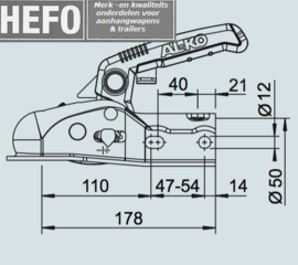 geremde AL-KO -  AK 270 voor Ø 50 mm.